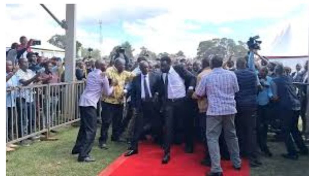 Drama as Gachagua’s entourage briefly blocked at MP Kiaraho memorial service