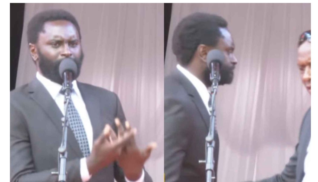 Tension briefly disrupted the burial ceremony of Ol Kalou MP David Kiaraho after Nyandarua Senator John Methu was forced off the stage while addressing mourners. 