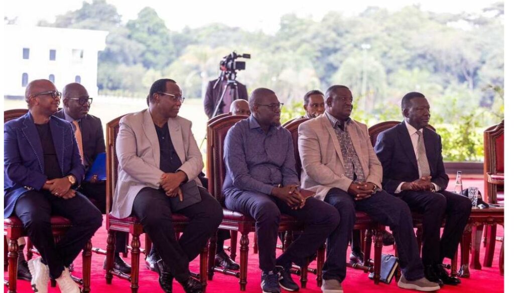 President William Ruto on Thursday lightened the mood at State House with a playful remark on how some leaders were dressed during an official function.