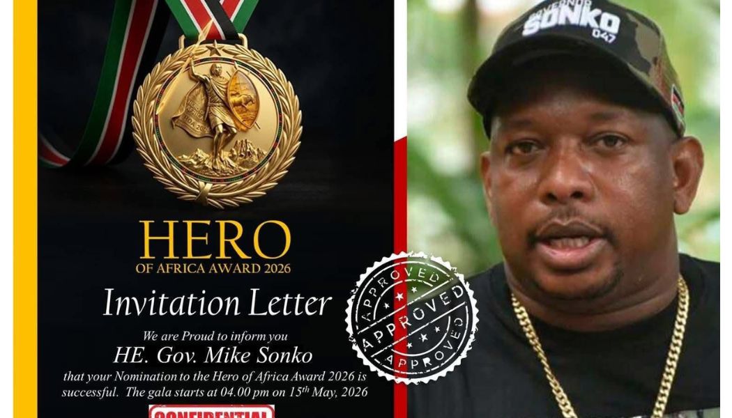 Mike Sonko honoured as ‘Hero of Africa’ for humanitarian work