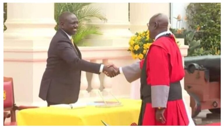 President William Ruto on Monday, May 4, presided over the swearing in of 49 new judges at State House, Nairobi.