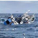 Four people have been reported missing after a boat capsized in the Indian Ocean.