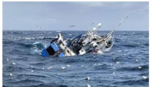 Four people have been reported missing after a boat capsized in the Indian Ocean.