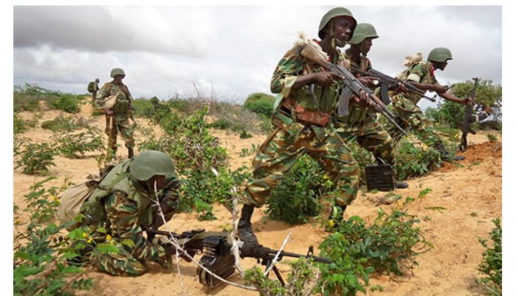 Police officers were engaged in a fierce shootout with suspected members of the Al-Shabaab terror group when they raided their camp at Qanjara Durow