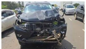Limuru MP John Kiragu Chege has escaped death following a serious road accident involving his Toyota Land Cruiser TX
