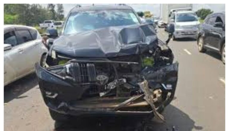 Limuru MP John Kiragu Chege has escaped death following a serious road accident involving his Toyota Land Cruiser TX