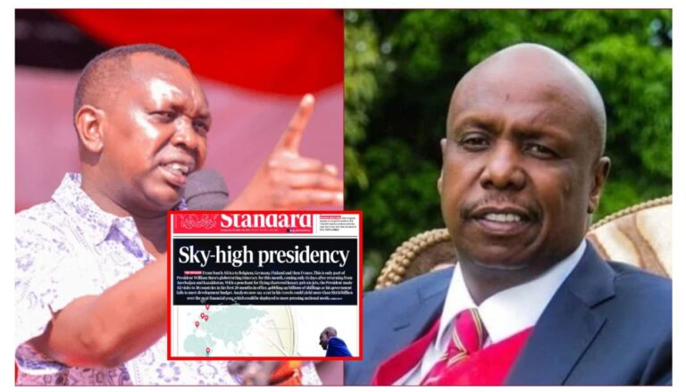 Kapseret MP Oscar Sudi has taken on former Baringo senator Gideon Moi over a newspaper headline published by The Standard newspaper. 