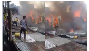 Fire breaks out in Mathare's Mlango Kubwa in Nairobi
