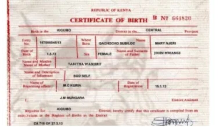The government has announced immediate changes to the issuance of birth certificates, with Kenyans now able to download and print the critical document online.
