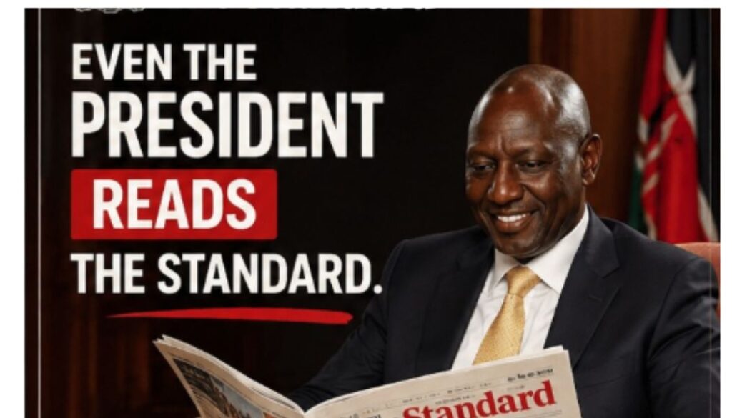 The Standard Newspaper issues cheeky response after Ruto's outburst