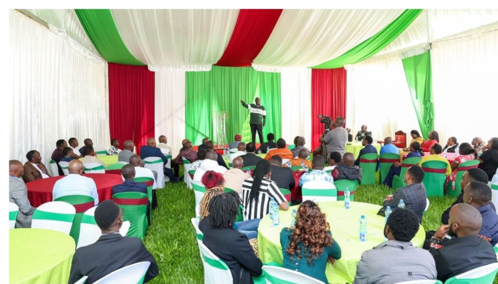 Former Deputy President Rigathi Gachagua has officially begun his 45-day consultation forum at his Wamunyoro home.