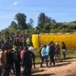 School bus carrying 59 students overturns on Eldama Ravine-Nakuru Road